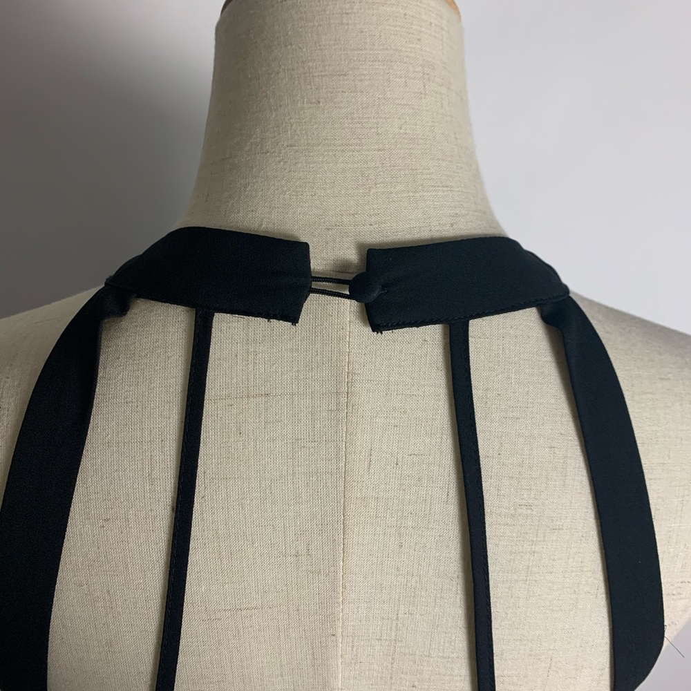 TOBI Unlined High Neck Sleeveless Black Dress - Picture 4 of 7